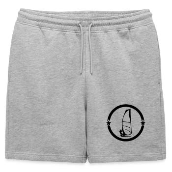 Planche à voile / Véliplanchiste / Windsurf / - Short de survêtement homme premium - gris chiné - Devant - AI Model Male 178 light (178cm)