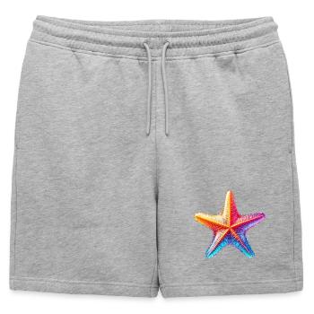 Étoile de mer - Short de survêtement homme premium - gris chiné - Devant - AI Model Male 178 light (178cm)