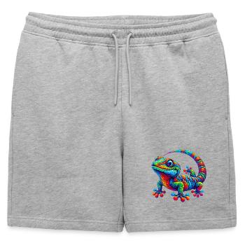Gecko - Short de survêtement homme premium - gris chiné - Devant - AI Model Male 178 light (178cm)