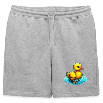 Caneton Canard Canard Canard - Short de survêtement homme premium - gris chiné - Devant - AI Model Male 178 light (178cm)