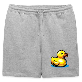 Duckling Duck Duck Duck - Mens' Premium Organic Sweatshorts - heather grey - Front - AI Model Male 178 light (178cm)