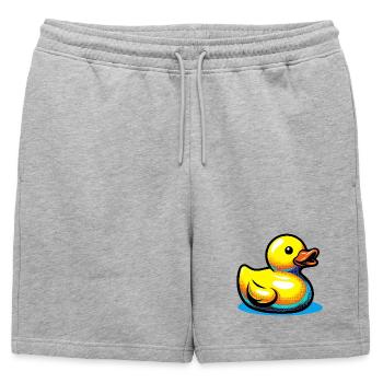 Caneton Canard Canard Canard - Short de survêtement homme premium - gris chiné - Devant - AI Model Male 178 light (178cm)