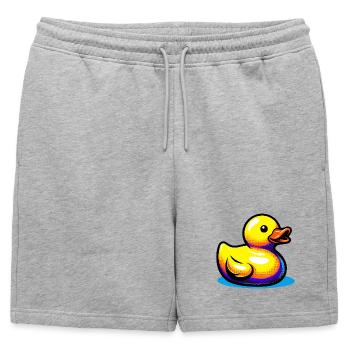 Duckling Duck Duck Duck - Mens' Premium Organic Sweatshorts - heather grey - Front - AI Model Male 178 light (178cm)