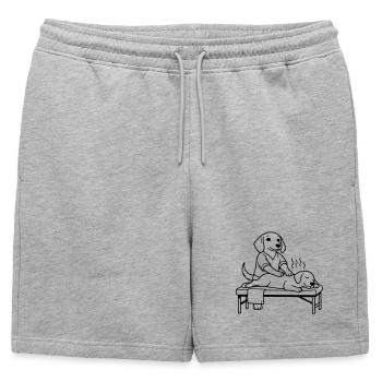 Masseur Physio Dog Dog Édition - Short de survêtement homme premium - gris chiné - Devant - AI Model Male 178 light (178cm)