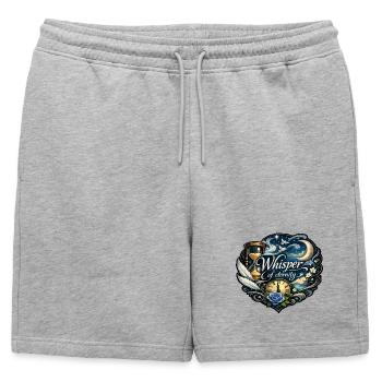 Whisper of eternity - Mens' Premium Organic Sweatshorts - heather grey - Front - AI Model Male 178 light (178cm)