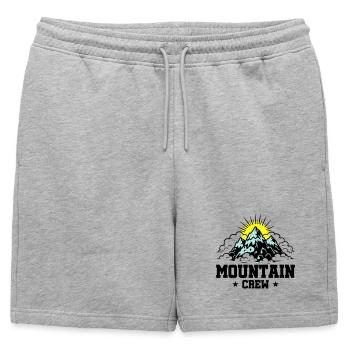 Mountain Crew Mountains - Mens' Premium Organic Sweatshorts - heather grey - Front - AI Model Male 178 light (178cm)