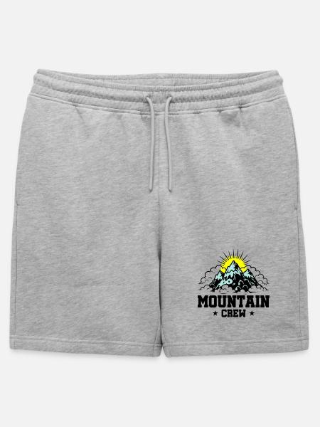 Mountain Crew Mountains - Mens' Premium Organic Sweatshorts - heather grey