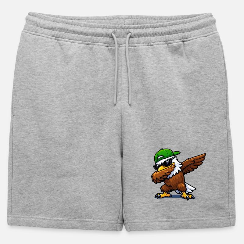 Dabbing Eagle - Männer Premium Organic Sweatshorts - Grau meliert