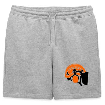 Casque forestier, entretien des arbres, travailleurs forestiers, bûcherons - Short de survêtement homme premium - gris chiné - Devant - AI Model Male 178 light (178cm)