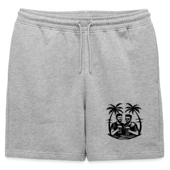 Fête de plage Palm Trees - Short de survêtement homme premium - gris chiné - Devant - AI Model Male 178 light (178cm)