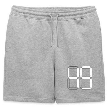 NUMÉRO 49 Quarante-neuf Cadeaux Numériques - Short de survêtement homme premium - gris chiné - Devant - AI Model Male 178 light (178cm)