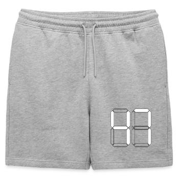 NUMÉRO 47 Quarante-sept Cadeaux Numériques - Short de survêtement homme premium - gris chiné - Devant - AI Model Male 178 light (178cm)