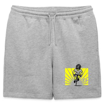 Cyclist - Short de survêtement homme premium - gris chiné - Devant - AI Model Male 178 light (178cm)