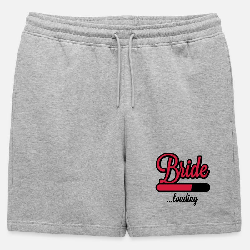 Bride loading - Männer Premium Organic Sweatshorts - Grau meliert