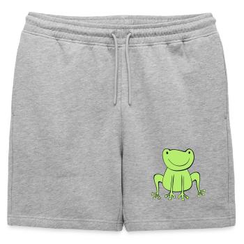 grenouille - Short de survêtement homme premium - gris chiné - Devant - AI Model Male 178 light (178cm)