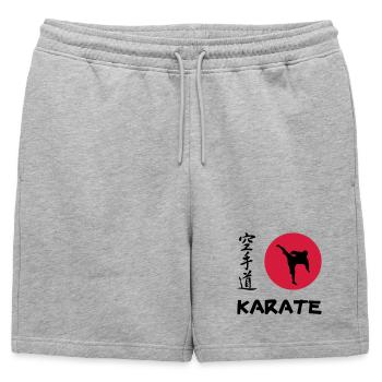 Karate - Short de survêtement homme premium - gris chiné - Devant - AI Model Male 178 light (178cm)
