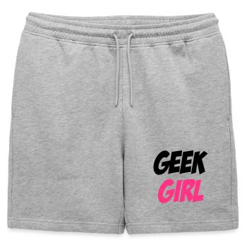 Geek Girl - Short de survêtement homme premium - gris chiné - Devant - AI Model Male 178 light (178cm)