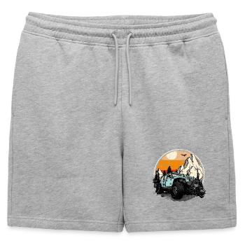 Sunset Trails Jeep à Pines - Short de survêtement homme premium - gris chiné - Devant - AI Model Male 178 light (178cm)