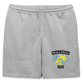 Majorque – Enterrement de vie de garçon sous les palmiers - Short de survêtement homme premium - gris chiné - Devant - AI Model Male 178 light (178cm)
