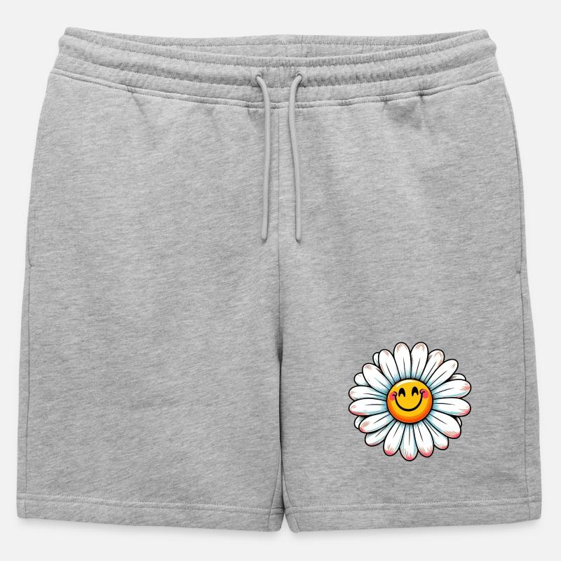 Gänseblümchen - Männer Premium Organic Sweatshorts - Grau meliert