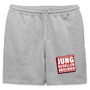 Bachelor party Jga bachelor - Mens' Premium Organic Sweatshorts - heather grey - Front - AI Model Male 178 light (178cm)