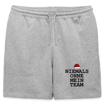 Jamais sans My Team Christmas - Short de survêtement homme premium - gris chiné - Devant - AI Model Male 178 light (178cm)