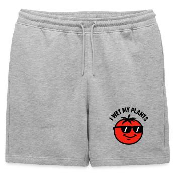 Je Mouille Mes Plantes Tomate Jardinage - Short de survêtement homme premium - gris chiné - Devant - AI Model Male 178 light (178cm)