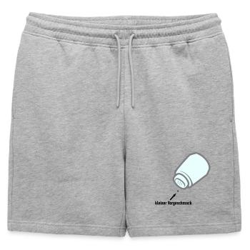 kleiner Vorgeschmack - Männer Premium Organic Sweatshorts - Grau meliert - Vorne - AI Model Male 178 light (178cm)