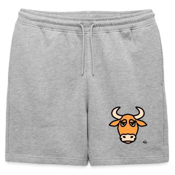 Taurus Large - Mens' Premium Organic Sweatshorts - heather grey - Front - AI Model Male 178 light (178cm)