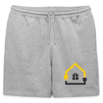 Maison intelligente prise pour électricien - Short de survêtement homme premium - gris chiné - Devant - AI Model Male 178 light (178cm)