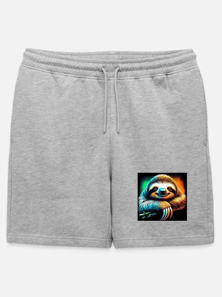 Faultier - Männer Premium Organic Sweatshorts - Grau meliert