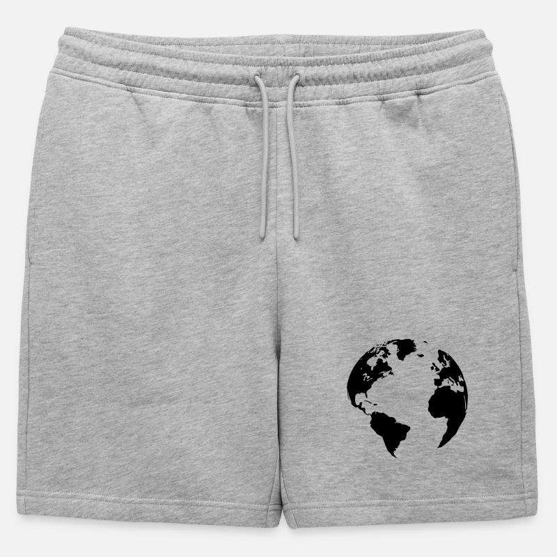 Mutter Erde - Männer Premium Organic Sweatshorts - Grau meliert