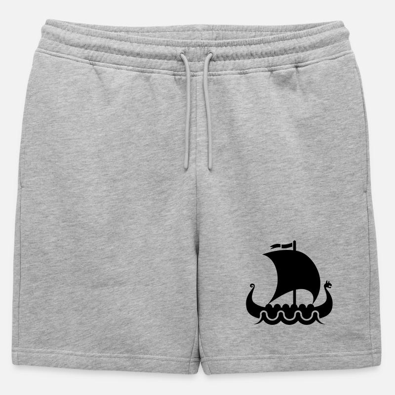 wikinger vikings - Männer Premium Organic Sweatshorts - Grau meliert