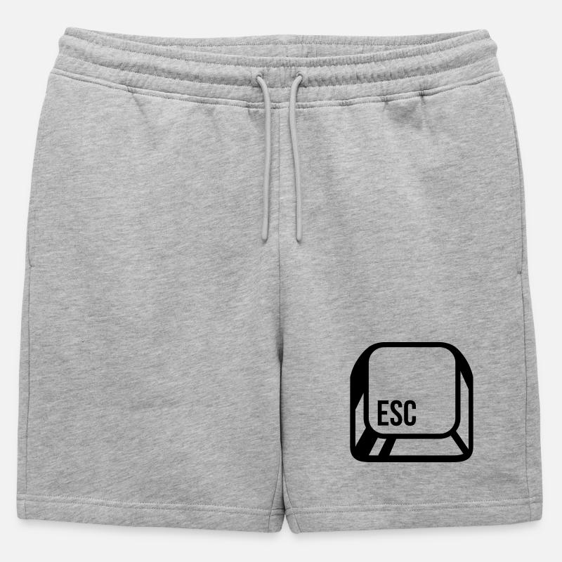 Computer button - Mens' Premium Organic Sweatshorts - heather grey