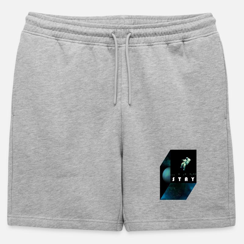 stay / morse code - Männer Premium Organic Sweatshorts - Grau meliert