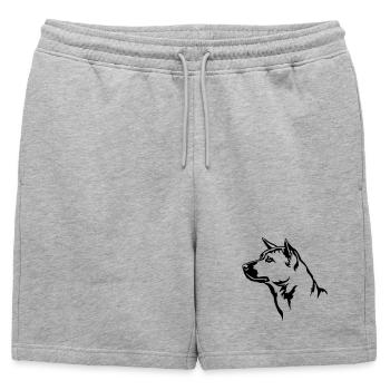Thai Ridgeback Head - Short de survêtement homme premium - gris chiné - Devant - AI Model Male 178 light (178cm)