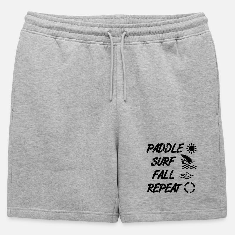 Windsurf Techniken - Männer Premium Organic Sweatshorts - Grau meliert