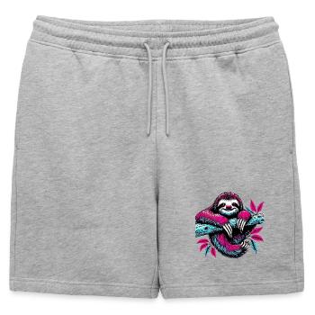 Paresse - Short de survêtement homme premium - gris chiné - Devant - AI Model Male 178 light (178cm)