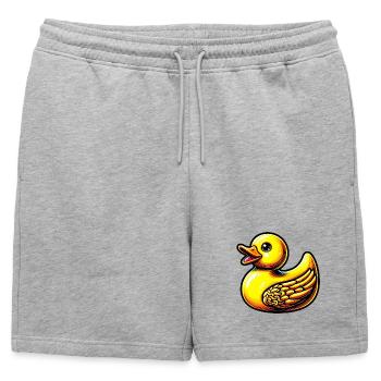Caneton Canard Canard - Short de survêtement homme premium - gris chiné - Devant - AI Model Male 178 light (178cm)