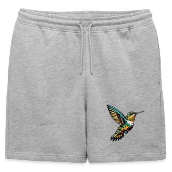 Colibri - Short de survêtement homme premium - gris chiné - Devant - AI Model Male 178 light (178cm)