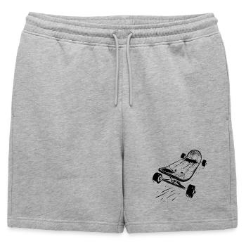 Skateboard - Short de survêtement homme premium - gris chiné - Devant - AI Model Male 178 light (178cm)