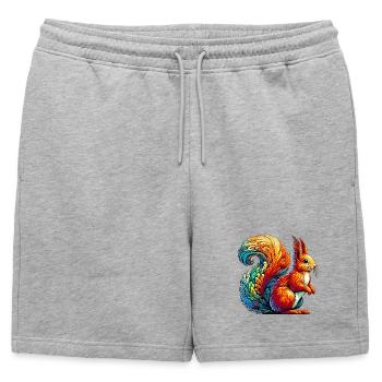 Écureuil - Short de survêtement homme premium - gris chiné - Devant - AI Model Male 178 light (178cm)