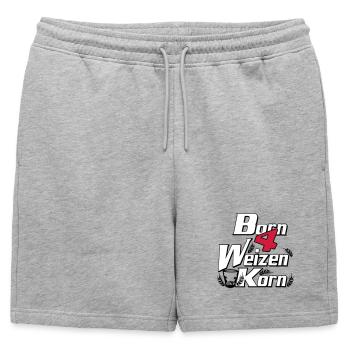 Grain de blé - born 4 grain - Party Fun --- - Short de survêtement homme premium - gris chiné - Devant - AI Model Male 178 light (178cm)