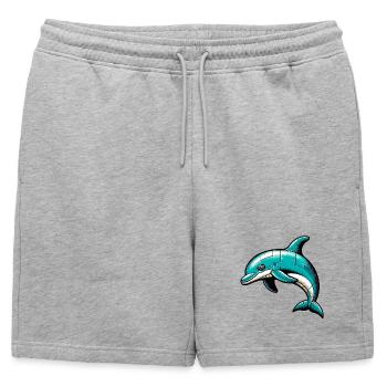 Dauphin - Short de survêtement homme premium - gris chiné - Devant - AI Model Male 178 light (178cm)