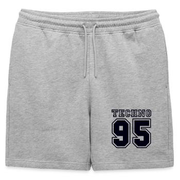 TECHNO 95 - Short de survêtement homme premium - gris chiné - Devant - AI Model Male 178 light (178cm)