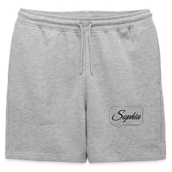 Sophia - Mens' Premium Organic Sweatshorts - heather grey - Front - AI Model Male 178 light (178cm)