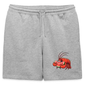 Sweet Lobster Summer Cartoon Watermelon Fruity - Mens' Premium Organic Sweatshorts - heather grey - Front - AI Model Male 178 light (178cm)