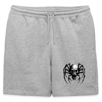 Crâne d’araignée monstre d’Halloween - Short de survêtement homme premium - gris chiné - Devant - AI Model Male 178 light (178cm)