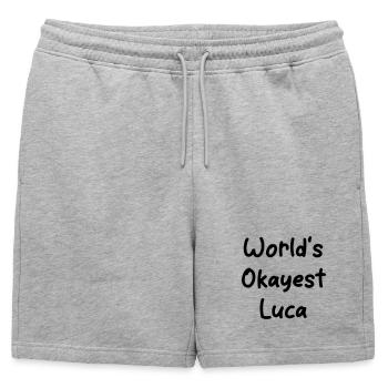 Luca le plus correct du monde - Short de survêtement homme premium - gris chiné - Devant - AI Model Male 178 light (178cm)