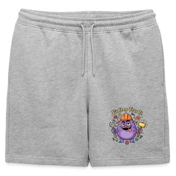 Réparez-le ou craignez-le Construire un monstre - Short de survêtement homme premium - gris chiné - Devant - AI Model Male 178 light (178cm)